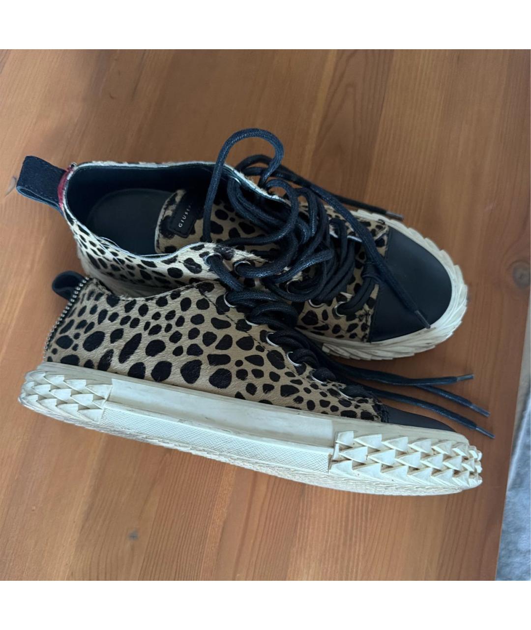 GIUSEPPE ZANOTTI DESIGN Мульти кожаные кеды, фото 6