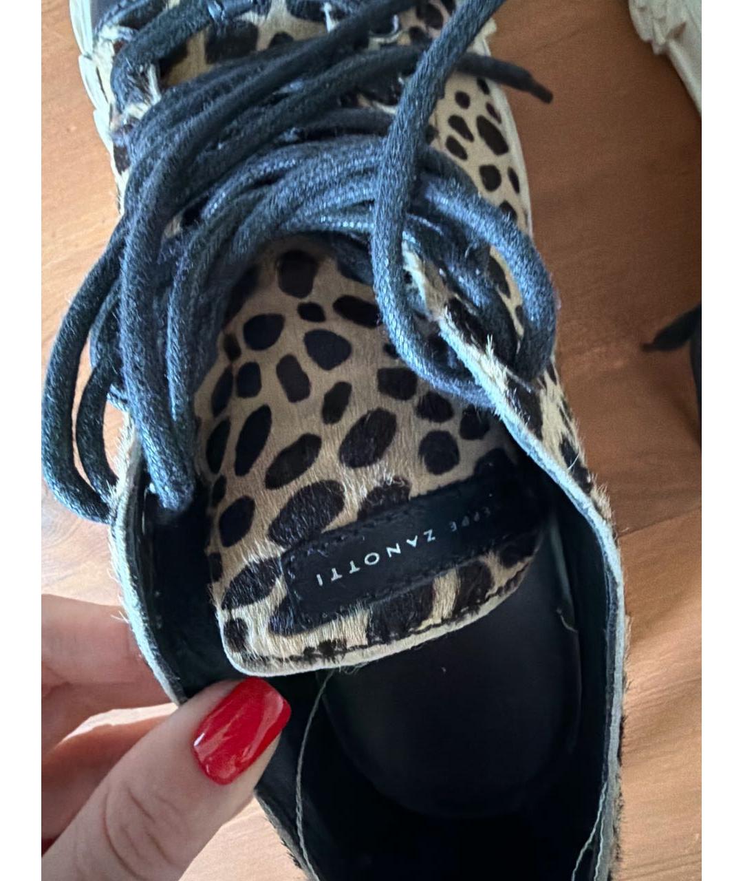 GIUSEPPE ZANOTTI DESIGN Мульти кожаные кеды, фото 5