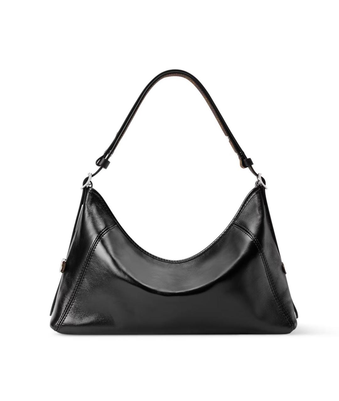 LOUIS VUITTON Черная кожаная сумка с короткими ручками, фото 4