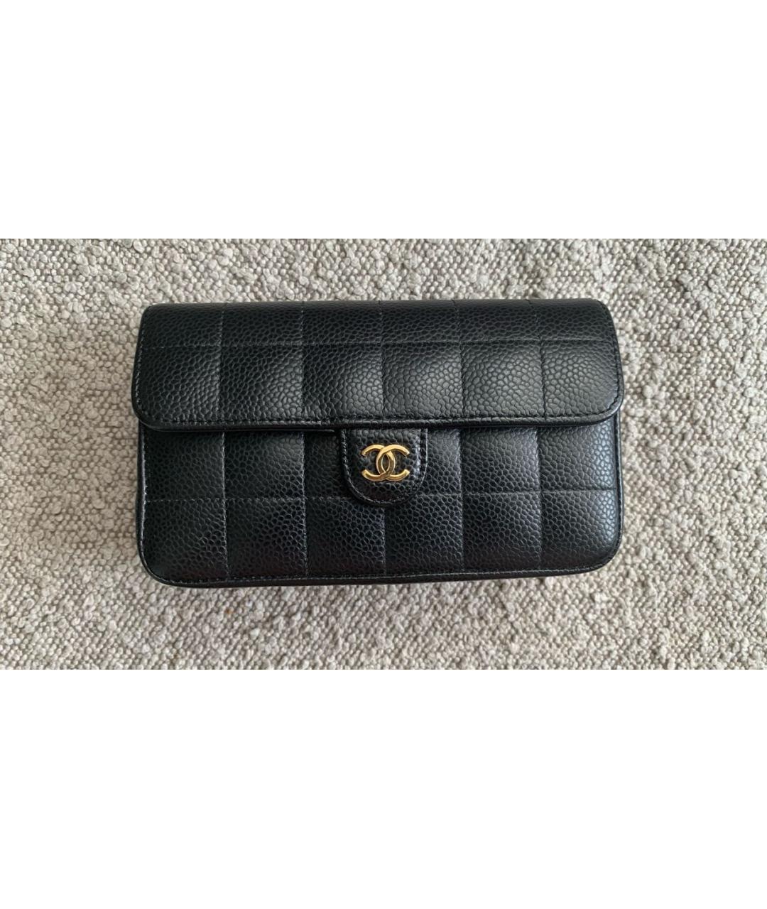 CHANEL Черная кожаная поясная сумка, фото 9