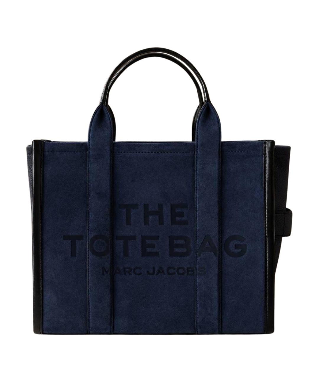 MARC JACOBS Темно-синяя кожаная сумка тоут, фото 1