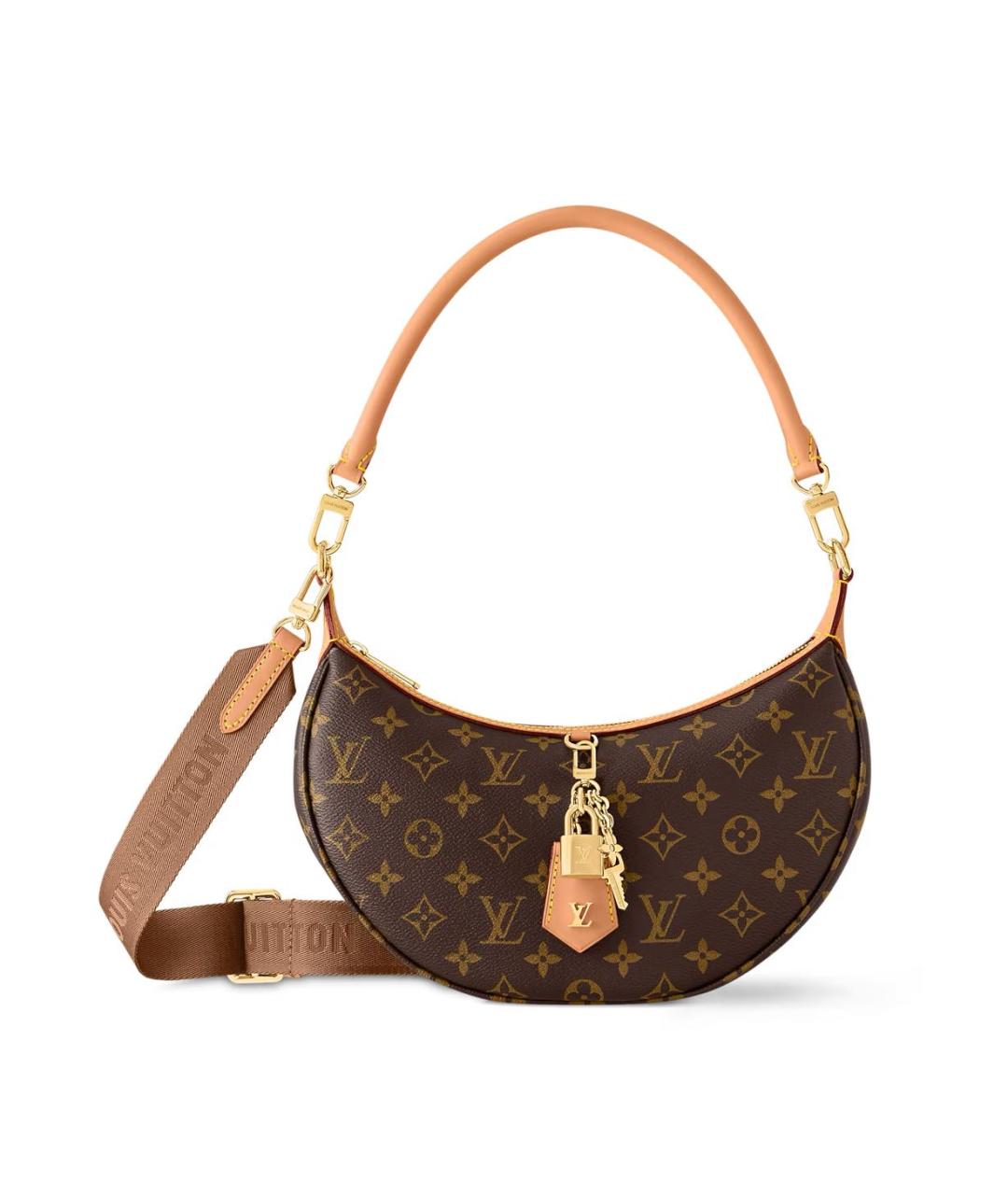 LOUIS VUITTON Коричневая кожаная сумка с короткими ручками, фото 6