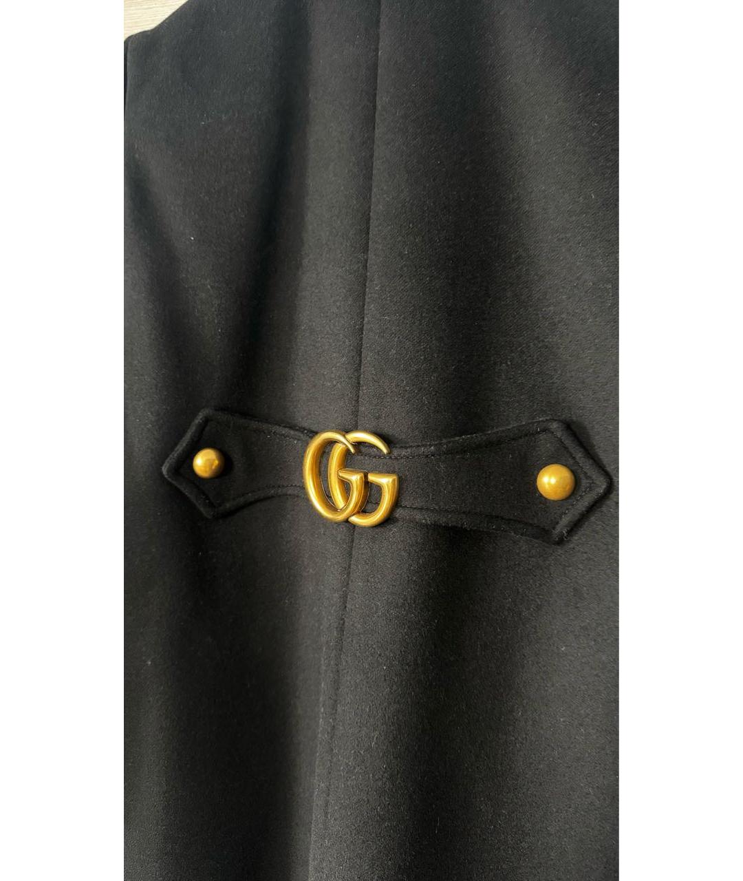 GUCCI Черное шерстяное пальто, фото 3