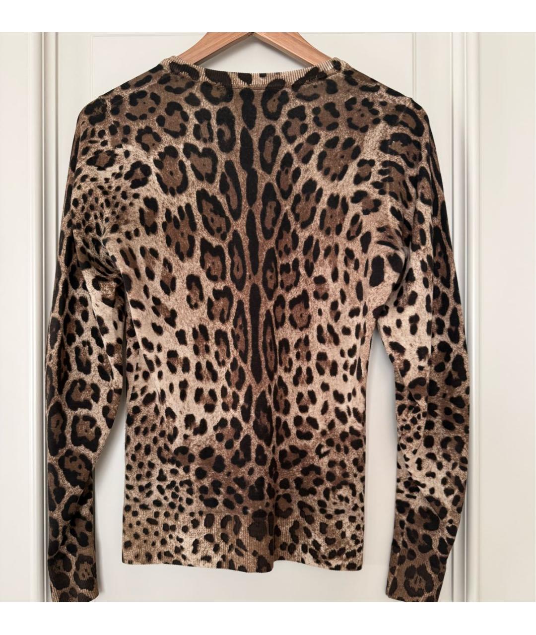 DOLCE&GABBANA Коричневый шерстяной джемпер / свитер, фото 2
