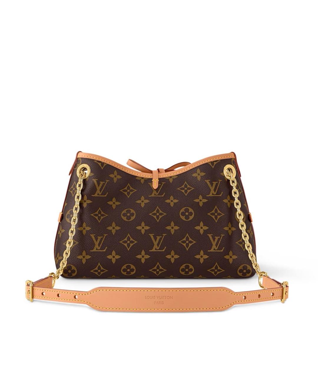 LOUIS VUITTON Коричневая кожаная сумка через плечо, фото 4