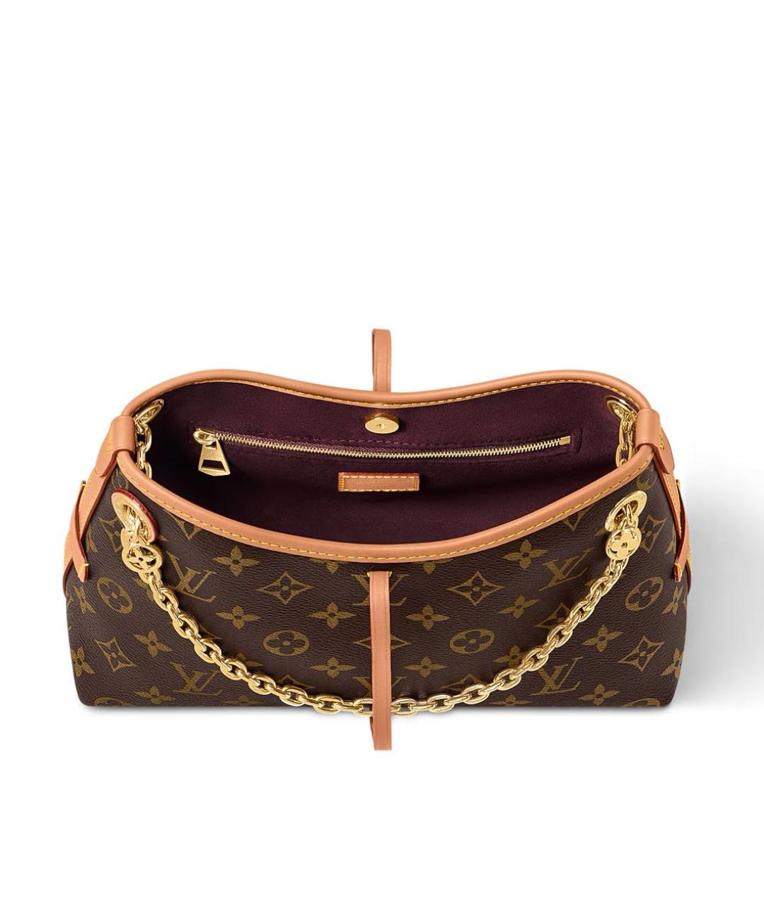 LOUIS VUITTON Коричневая кожаная сумка через плечо, фото 3