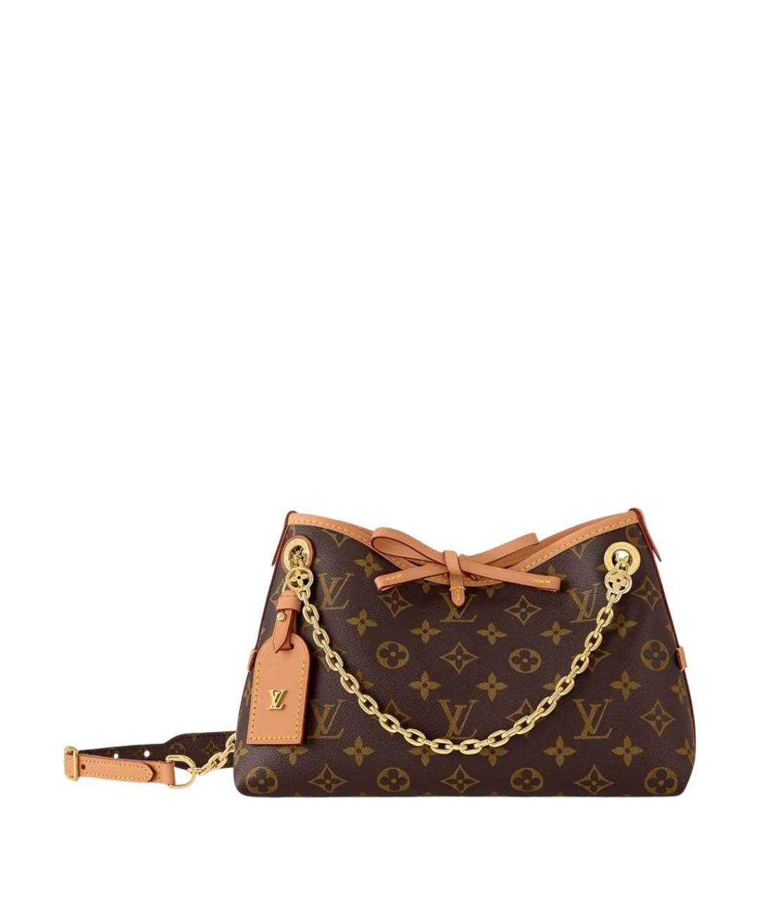 LOUIS VUITTON Коричневая кожаная сумка через плечо, фото 1