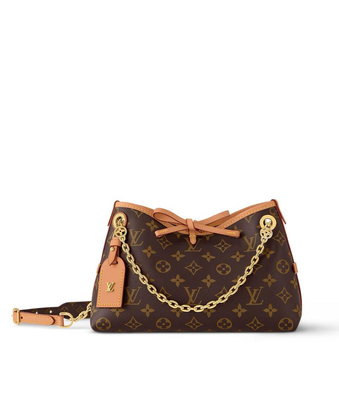LOUIS VUITTON Коричневая кожаная сумка через плечо, фото 5