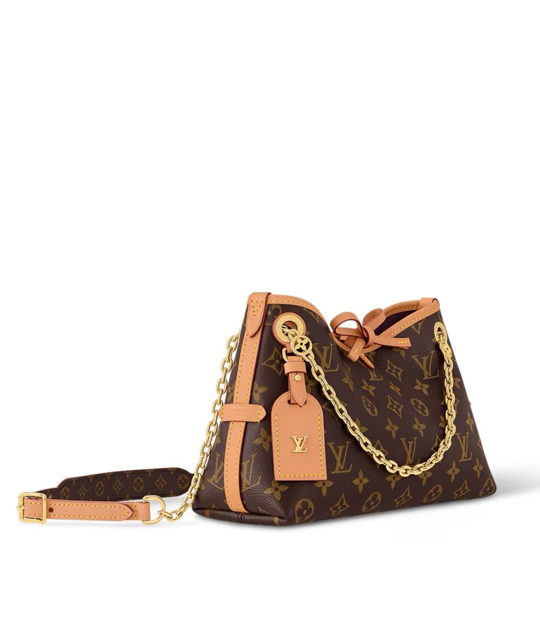 LOUIS VUITTON Коричневая кожаная сумка через плечо, фото 2