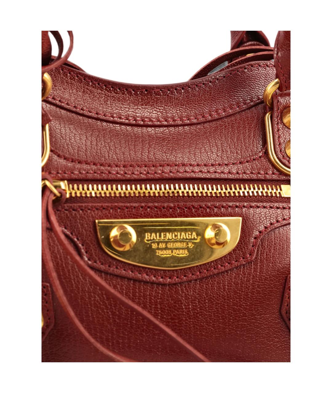 BALENCIAGA Красная кожаная сумка тоут, фото 2