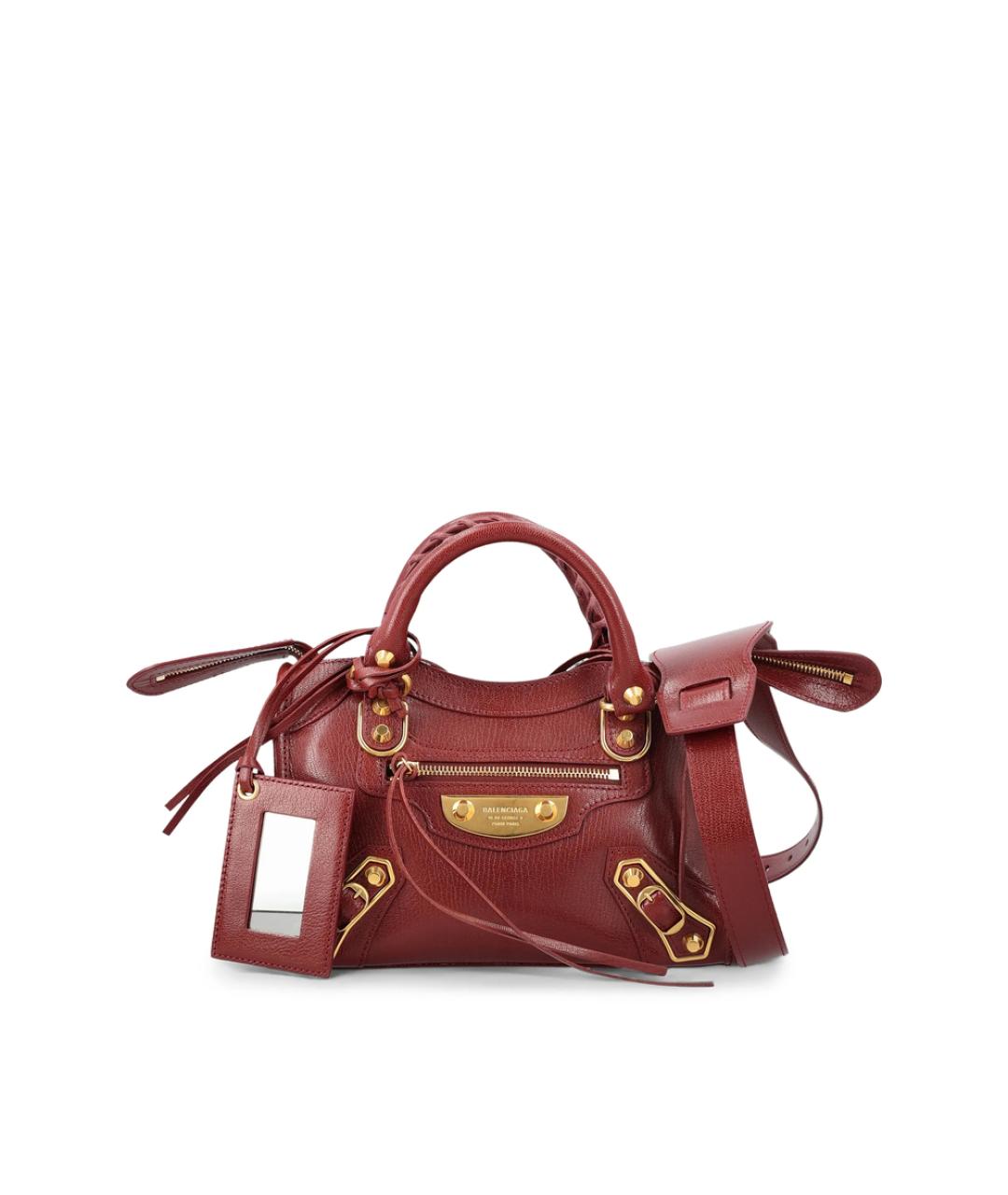 BALENCIAGA Красная кожаная сумка тоут, фото 5