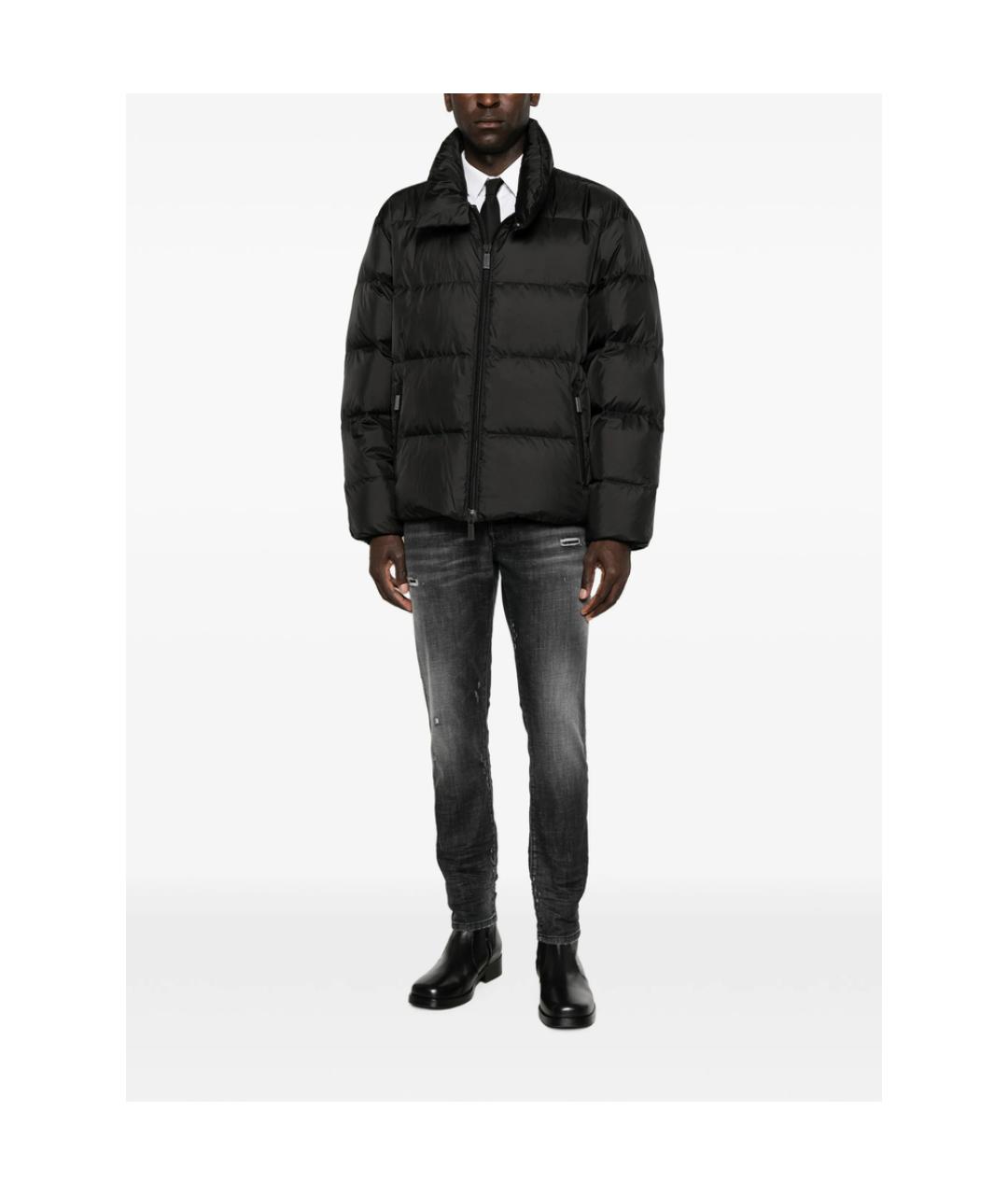 DSQUARED2 Черные хлопковые прямые джинсы, фото 1