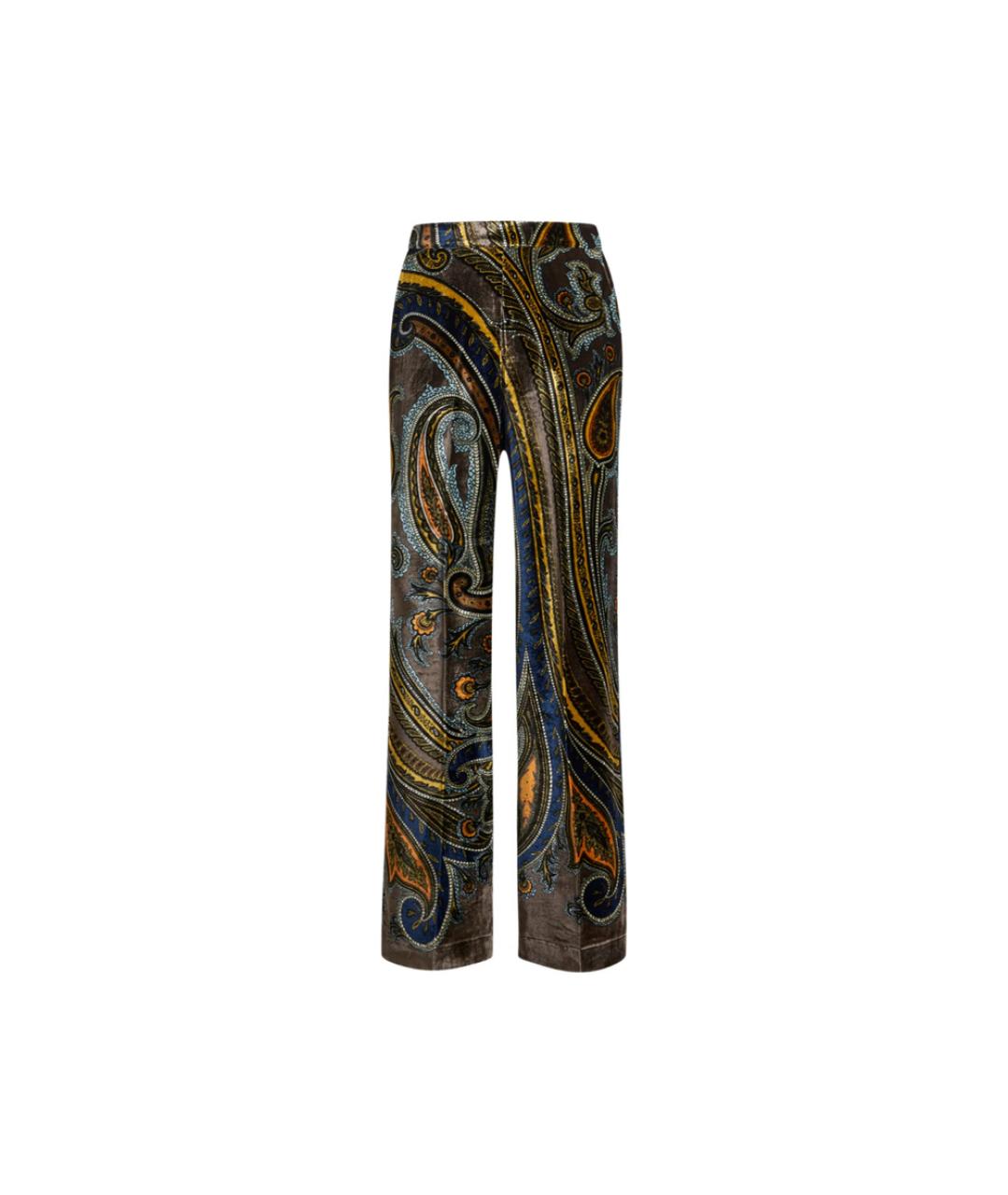 ETRO Мульти шелковые прямые брюки, фото 1