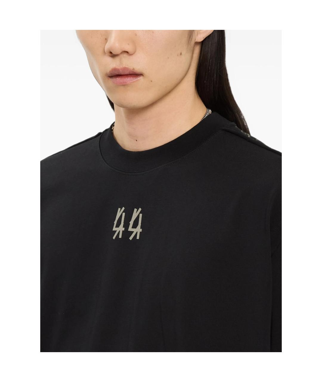 44 LABEL Черная хлопковая футболка, фото 5