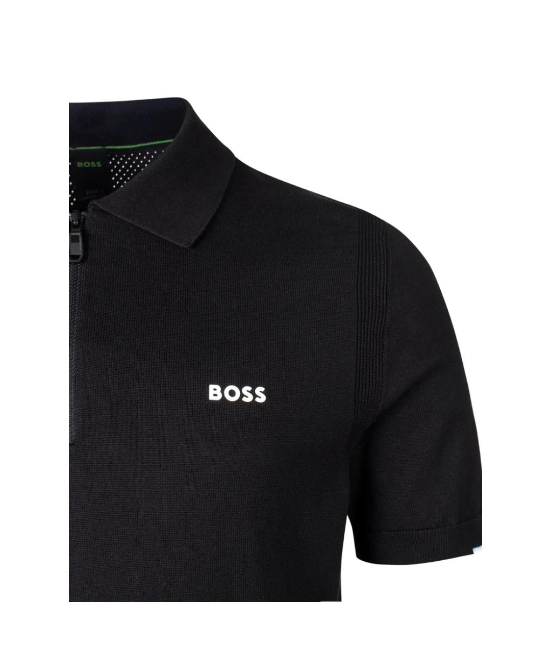 HUGO BOSS Черная хлопковая футболка, фото 2