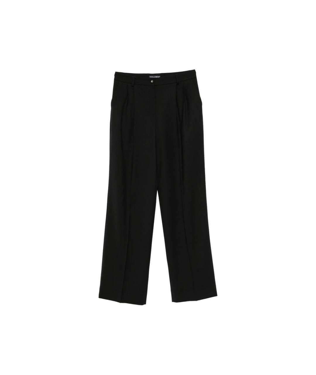 DOLCE&GABBANA Черные прямые брюки, фото 1