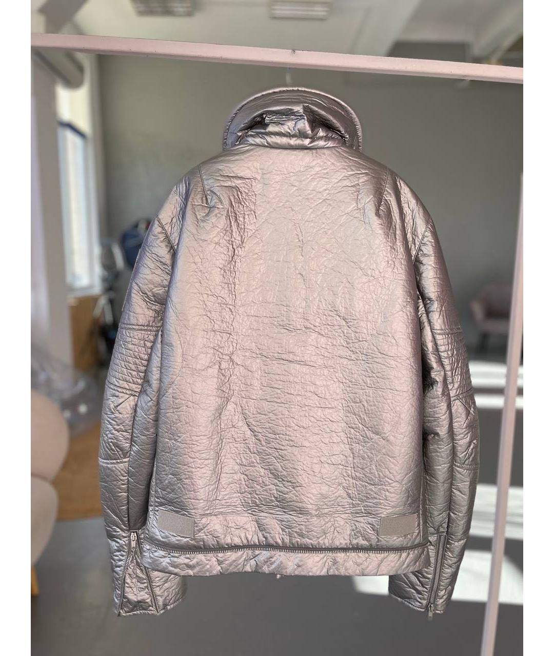 HELMUT LANG Серебряный полиуретановый комбинезон, фото 8