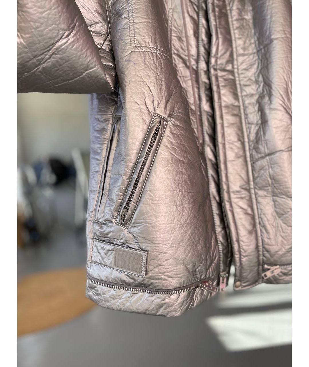 HELMUT LANG Серебряный полиуретановый комбинезон, фото 6