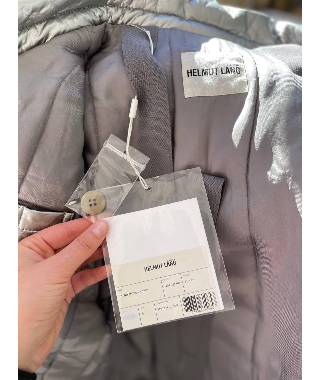 HELMUT LANG Серебряный полиуретановый комбинезон, фото 5