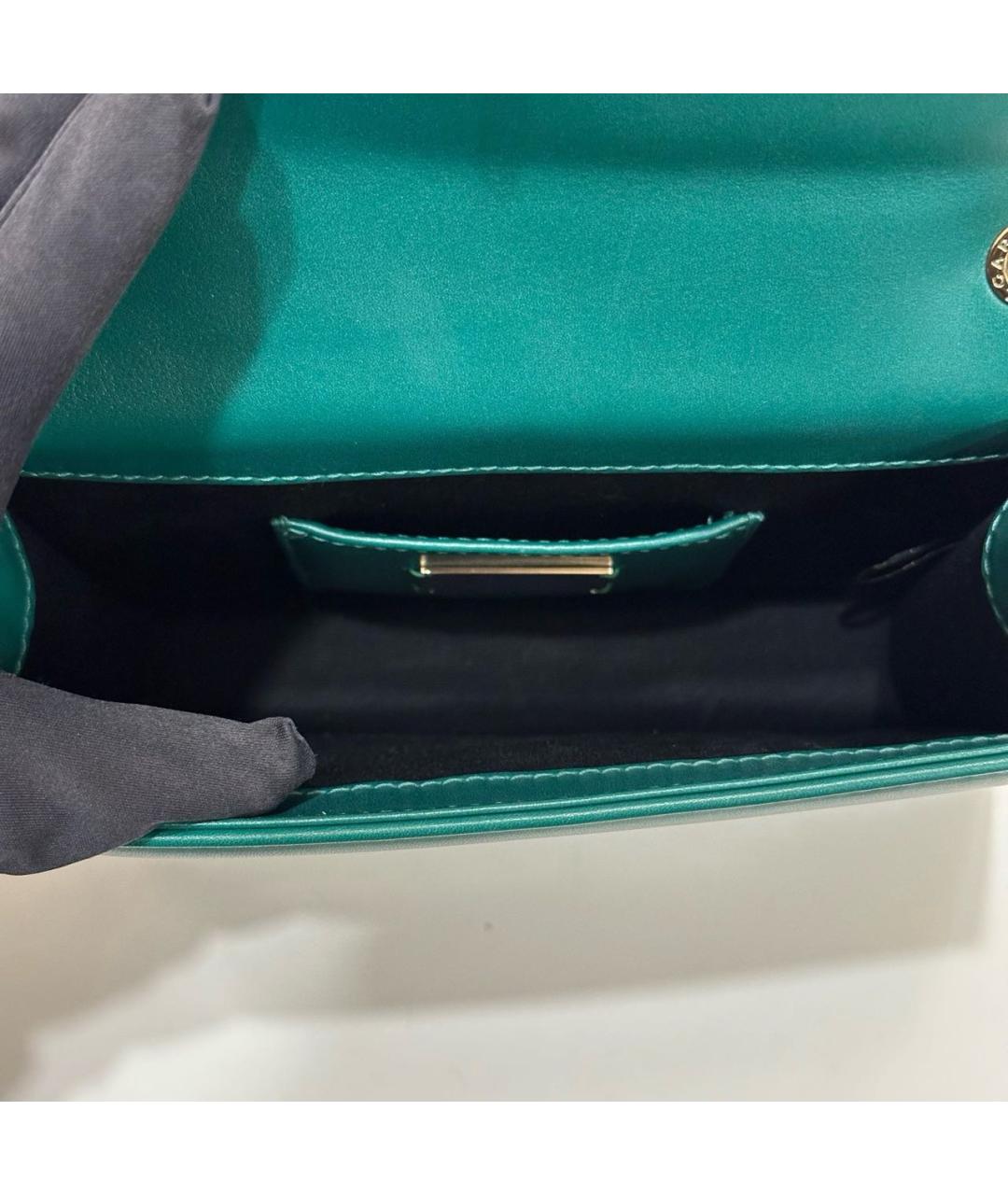 BVLGARI Зеленая кожаная сумка через плечо, фото 6