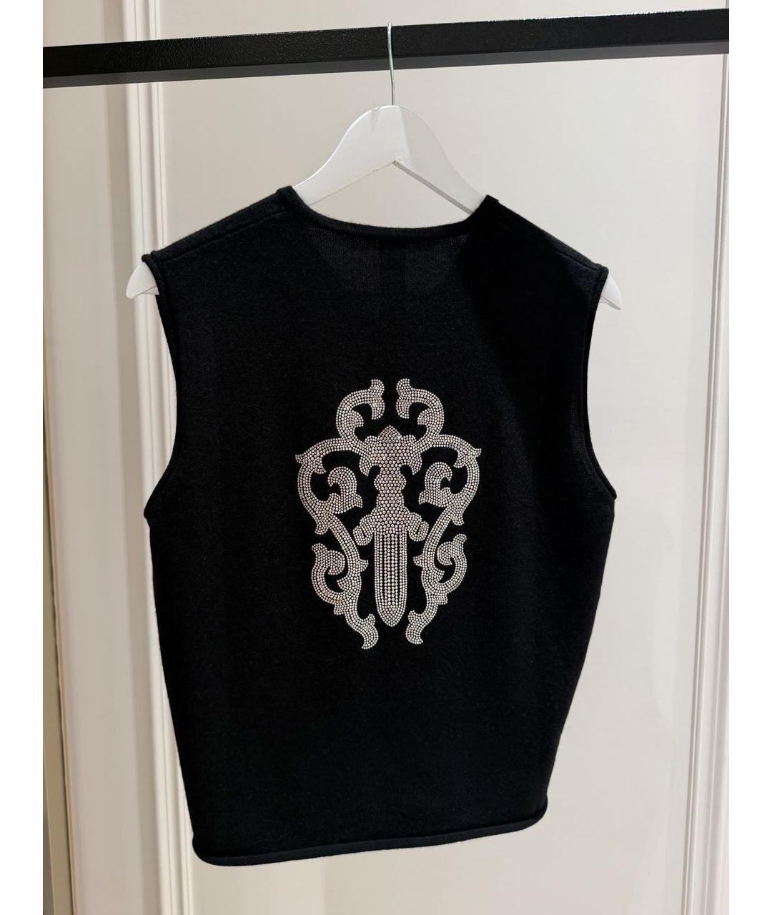 CHROME HEARTS Черная кашемировая майка, фото 4