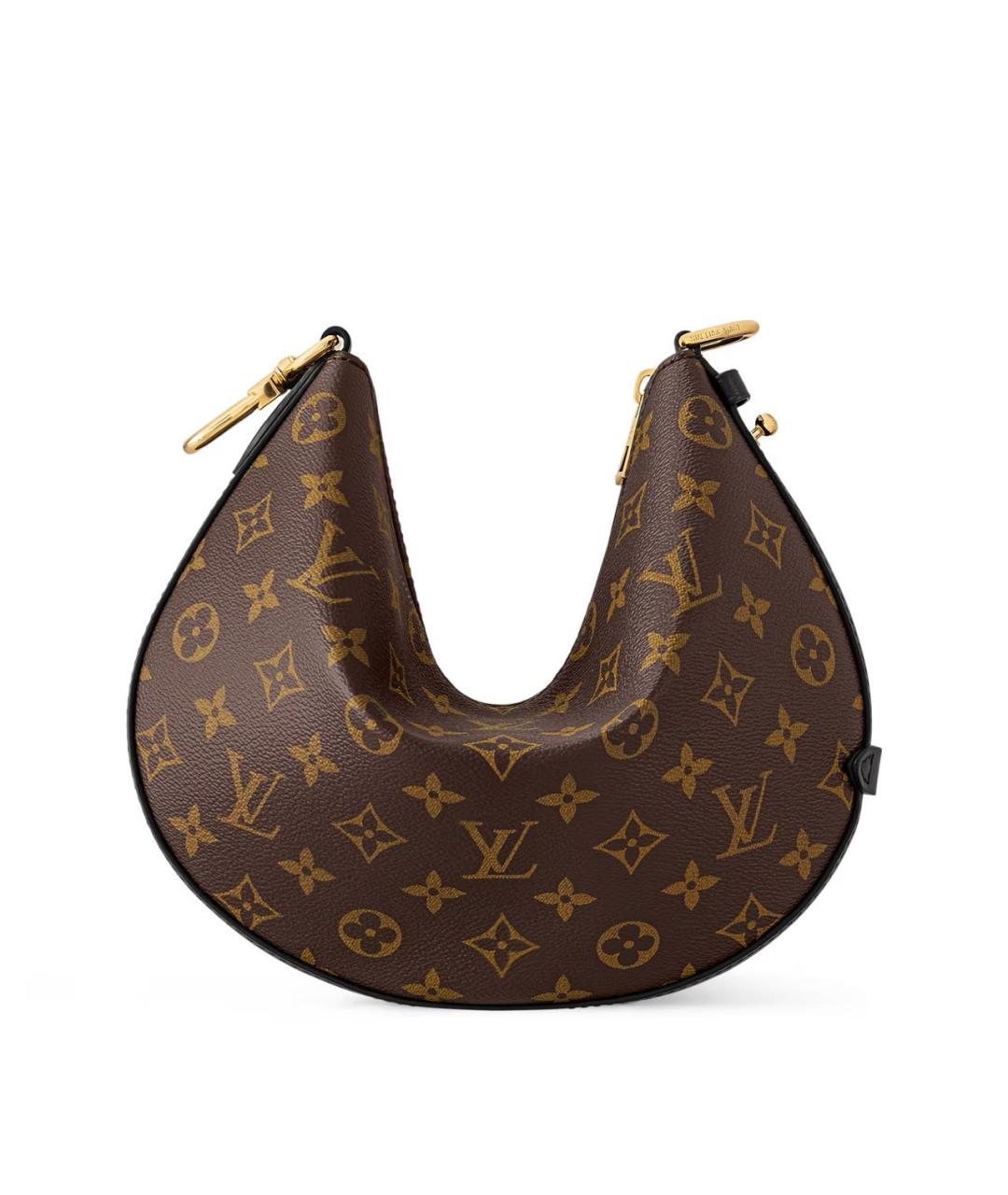 LOUIS VUITTON Коричневая кожаная сумка с короткими ручками, фото 4