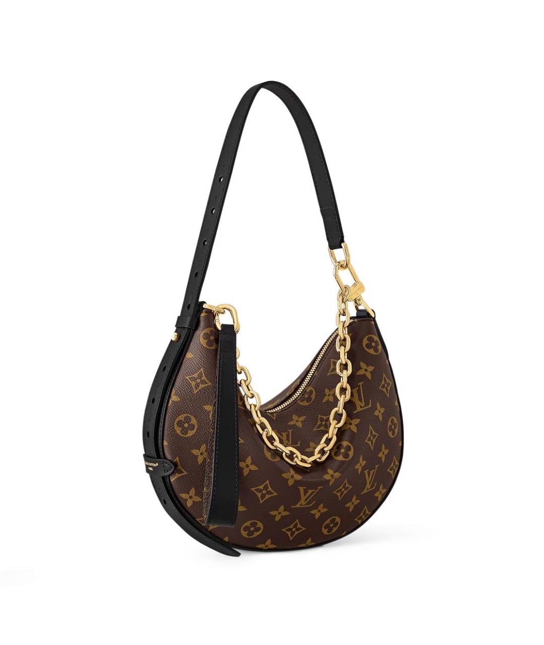 LOUIS VUITTON Коричневая кожаная сумка с короткими ручками, фото 2