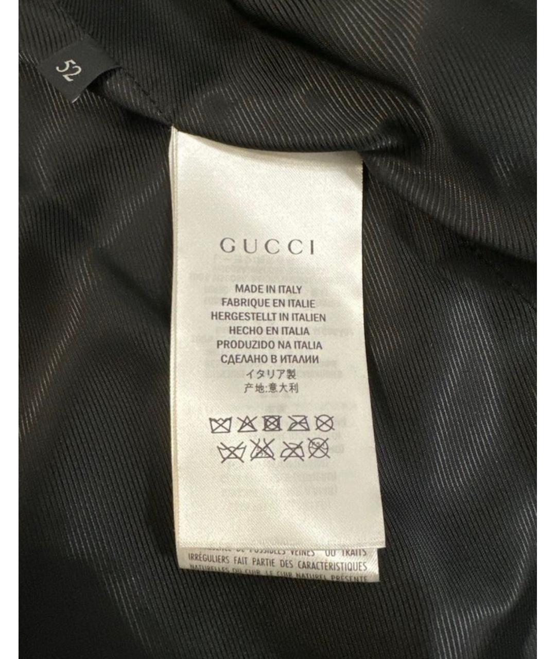 GUCCI Черная кожаная куртка, фото 8