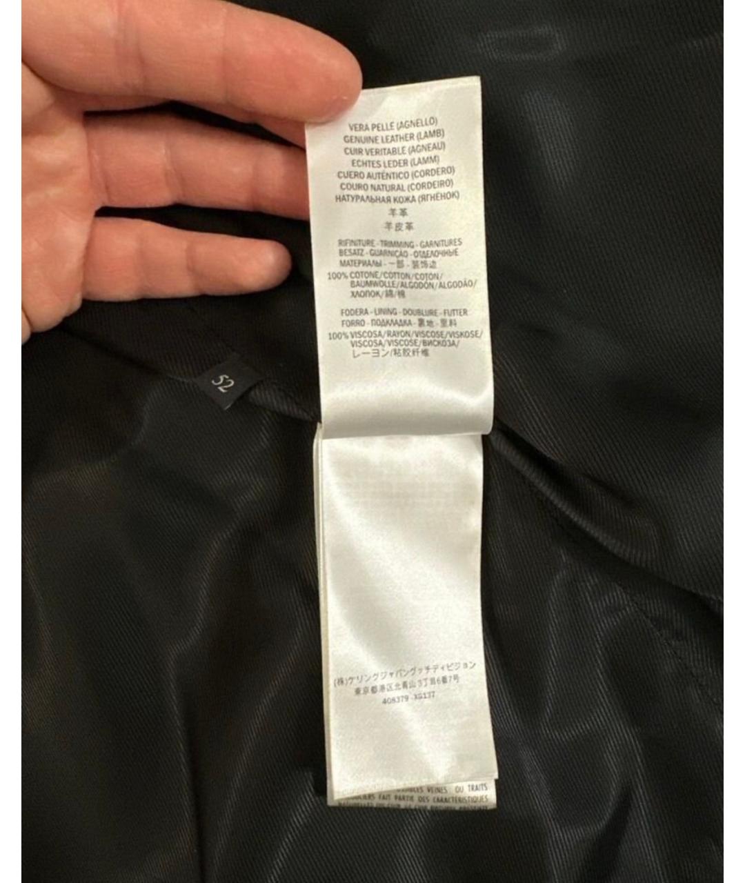 GUCCI Черная кожаная куртка, фото 9