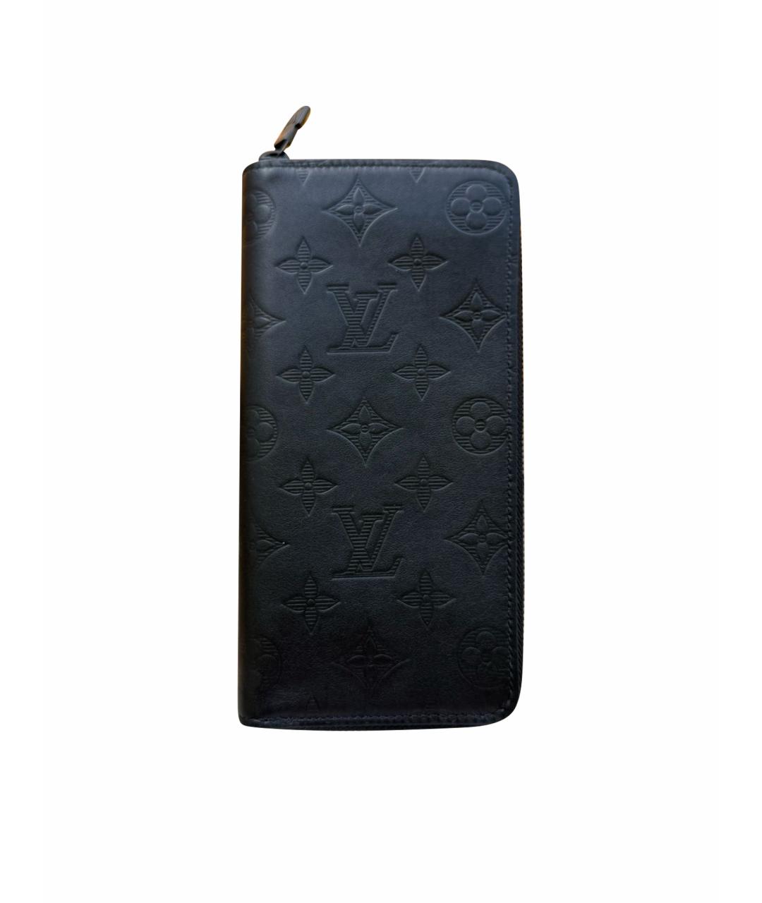 LOUIS VUITTON Черный кожаный кошелек, фото 1