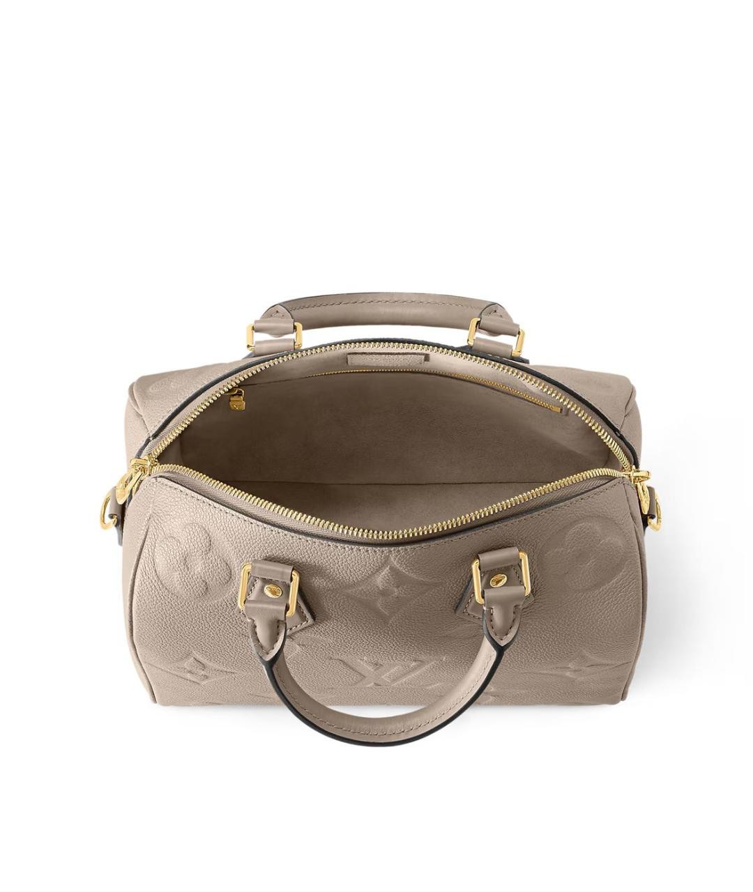 LOUIS VUITTON Бежевая кожаная сумка тоут, фото 3