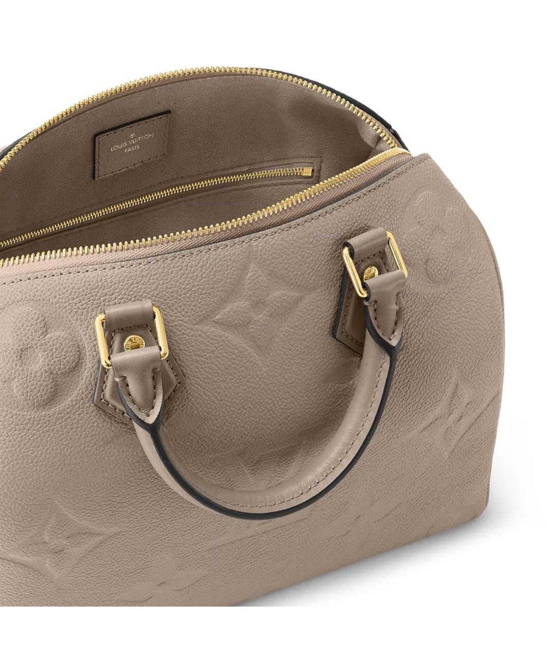LOUIS VUITTON Бежевая кожаная сумка тоут, фото 4