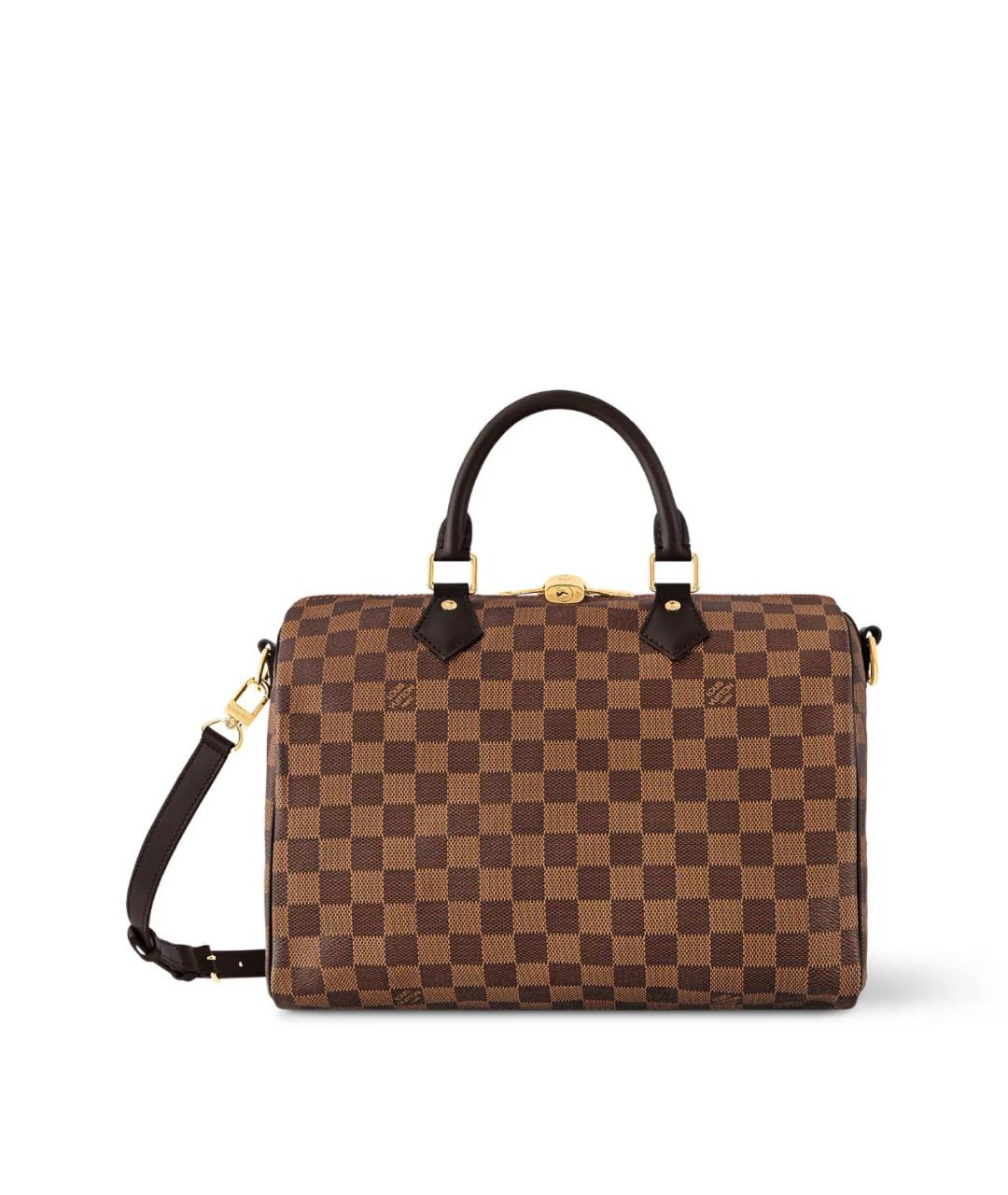 LOUIS VUITTON Коричневая сумка тоут из канвы, фото 5