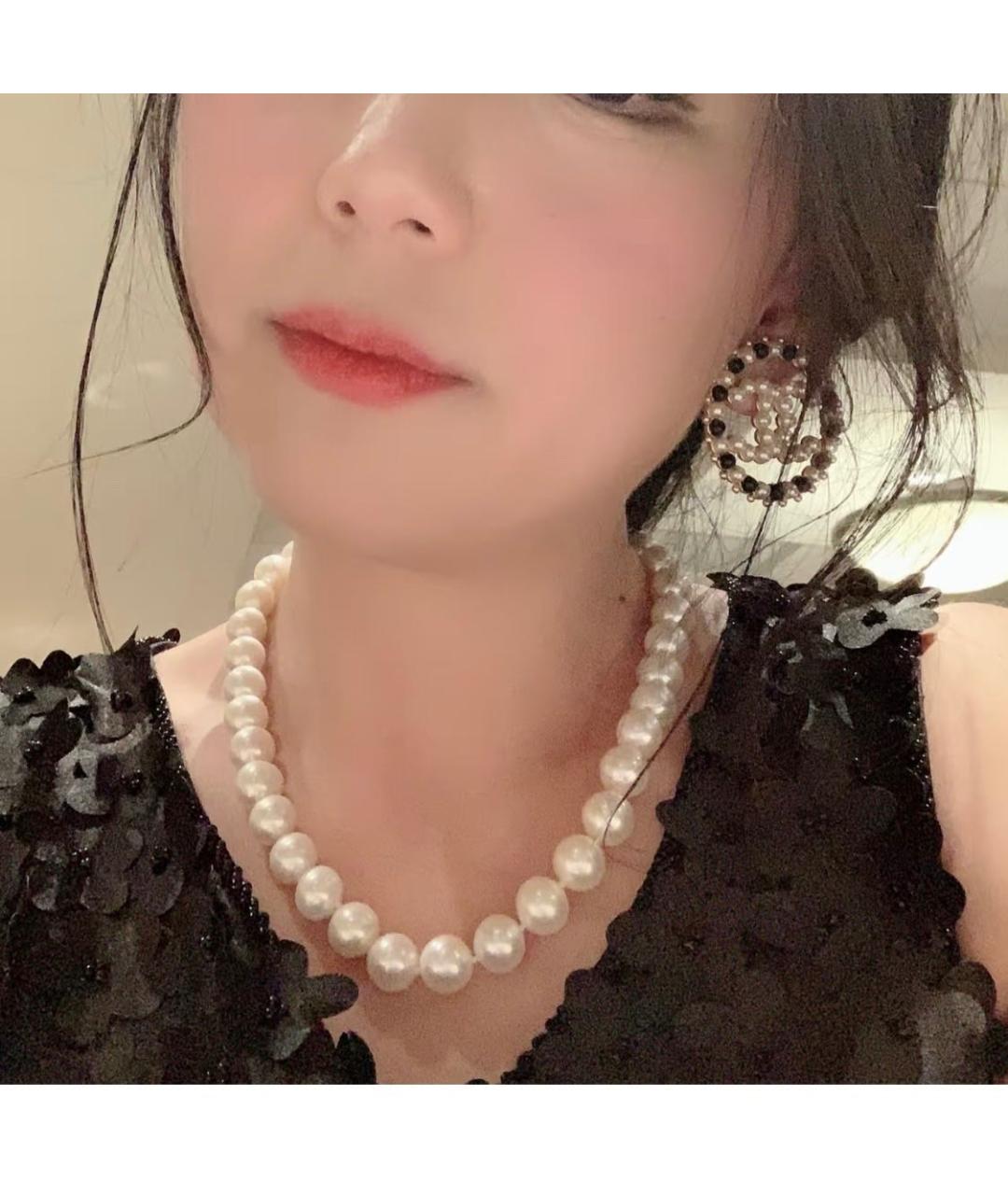 CHANEL Бежевые серьги, фото 6
