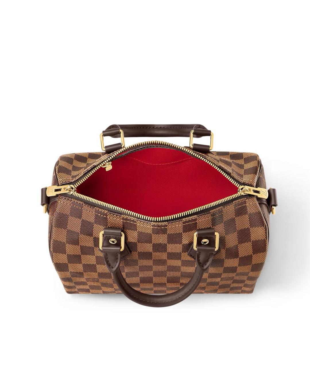 LOUIS VUITTON Коричневая сумка с короткими ручками из канвы, фото 3