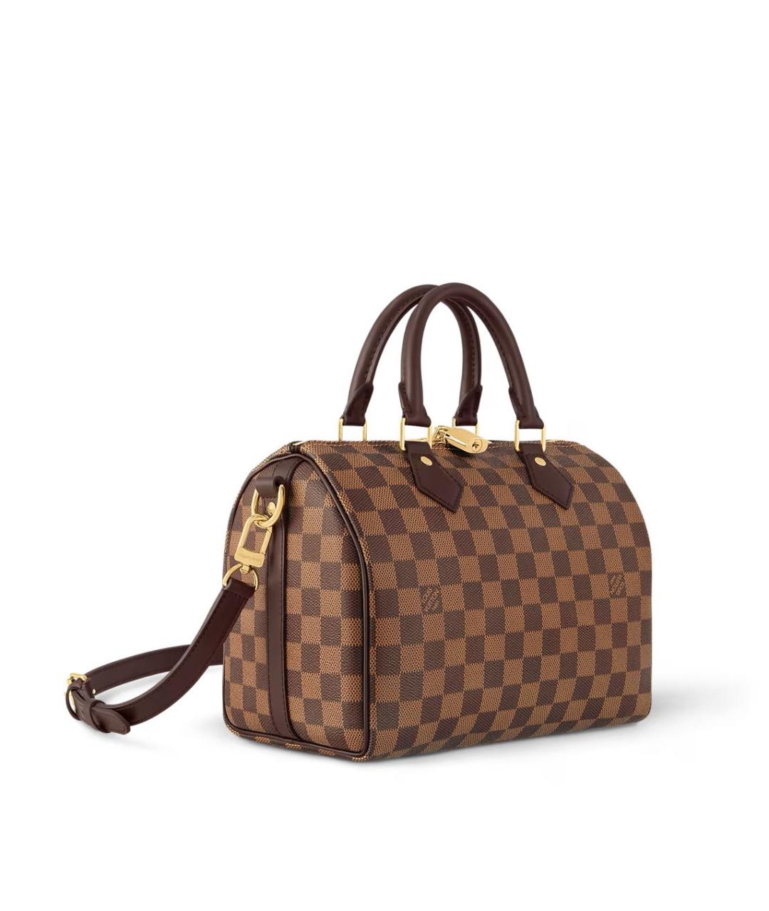 LOUIS VUITTON Коричневая сумка с короткими ручками из канвы, фото 2