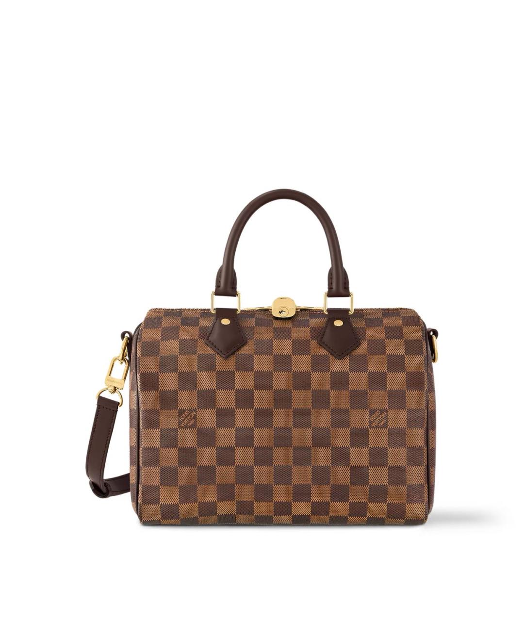 LOUIS VUITTON Коричневая сумка с короткими ручками из канвы, фото 6
