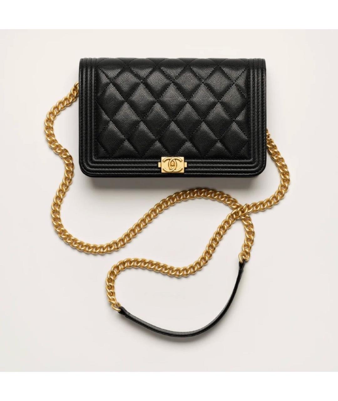 CHANEL Черная кожаная сумка через плечо, фото 7