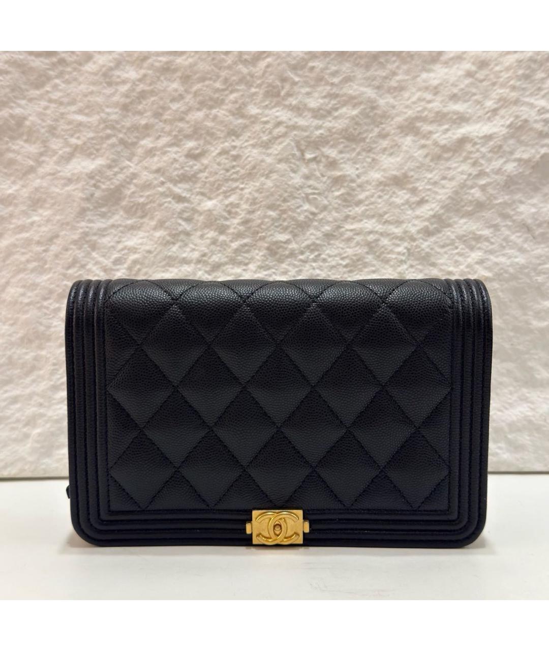 CHANEL Черная кожаная сумка через плечо, фото 2