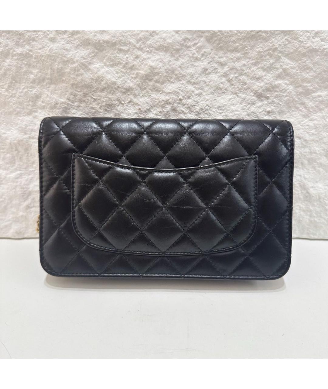 CHANEL Черная кожаная сумка через плечо, фото 6