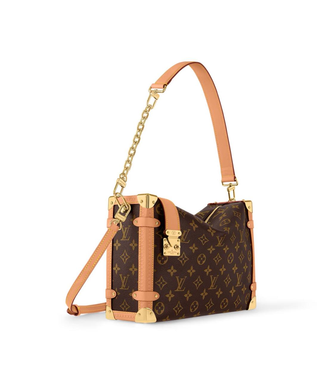 LOUIS VUITTON Коричневая кожаная сумка с короткими ручками, фото 2