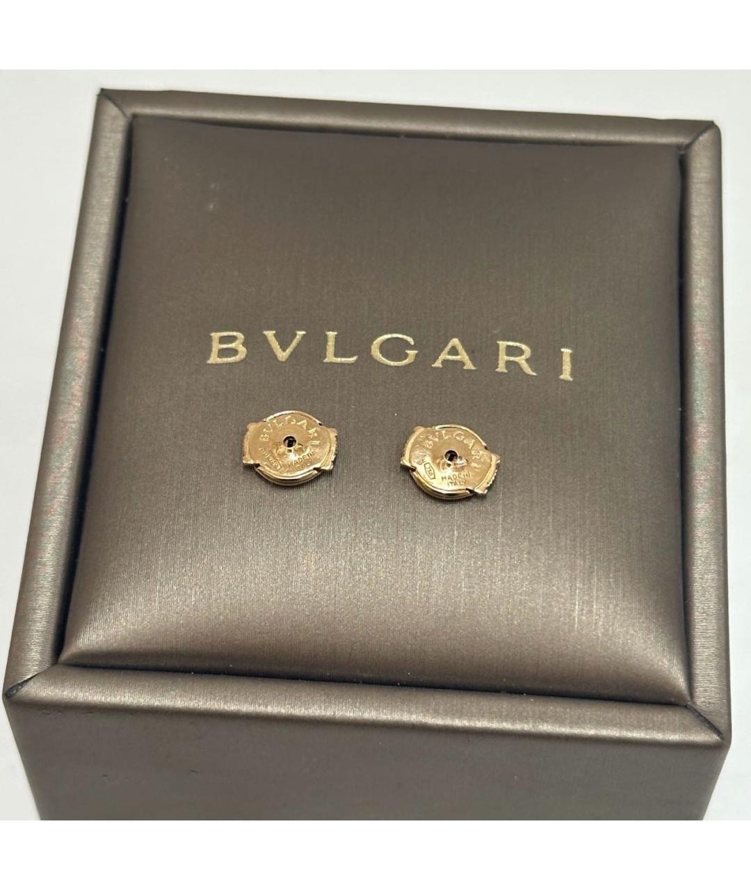 BVLGARI Черные серьги из розового золота, фото 6