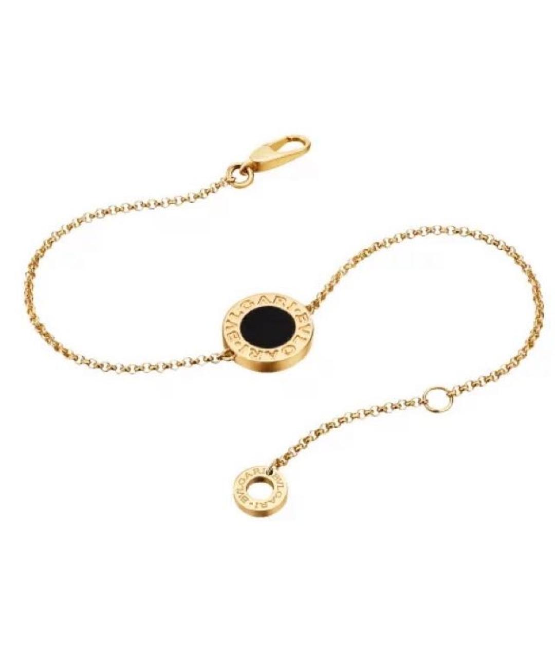 BVLGARI Черный браслет из желтого золота, фото 5