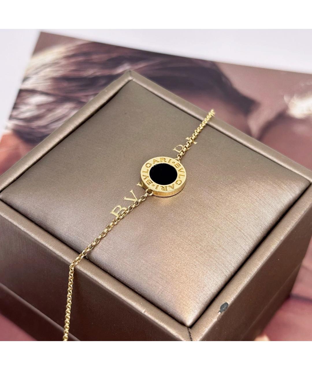 BVLGARI Черный браслет из желтого золота, фото 4