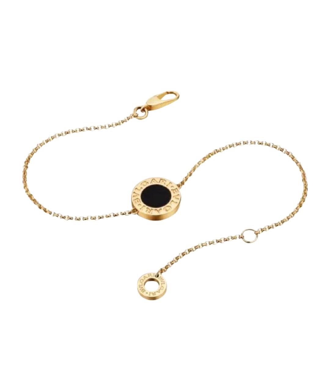 BVLGARI Черный браслет из желтого золота, фото 1