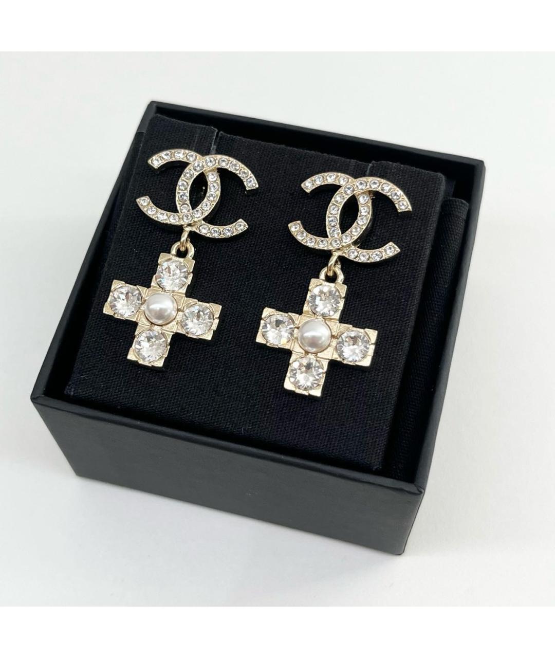CHANEL Золотые серьги, фото 2