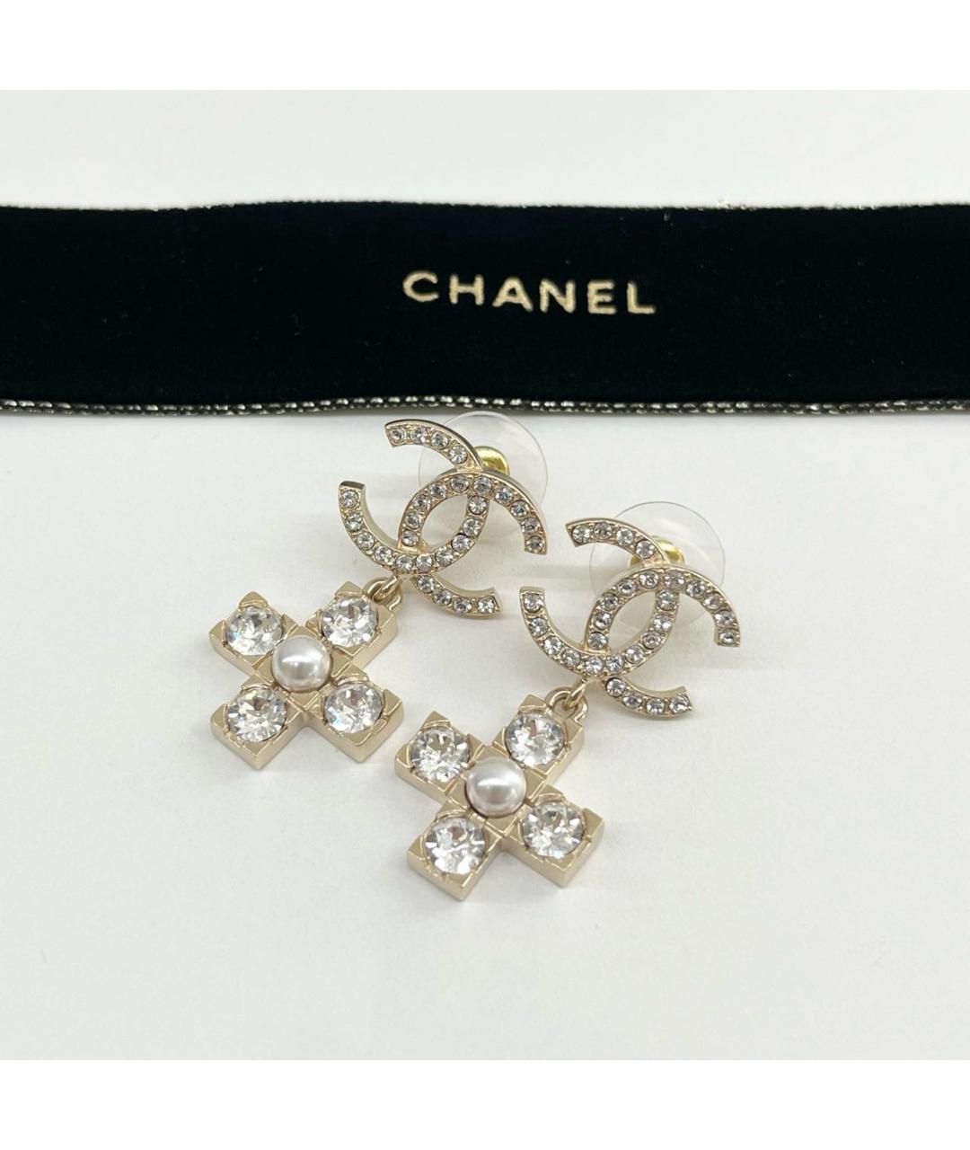CHANEL Золотые серьги, фото 4