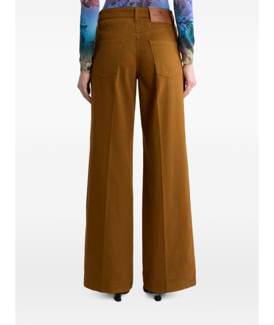 ETRO Коричневые хлопковые прямые джинсы, фото 3