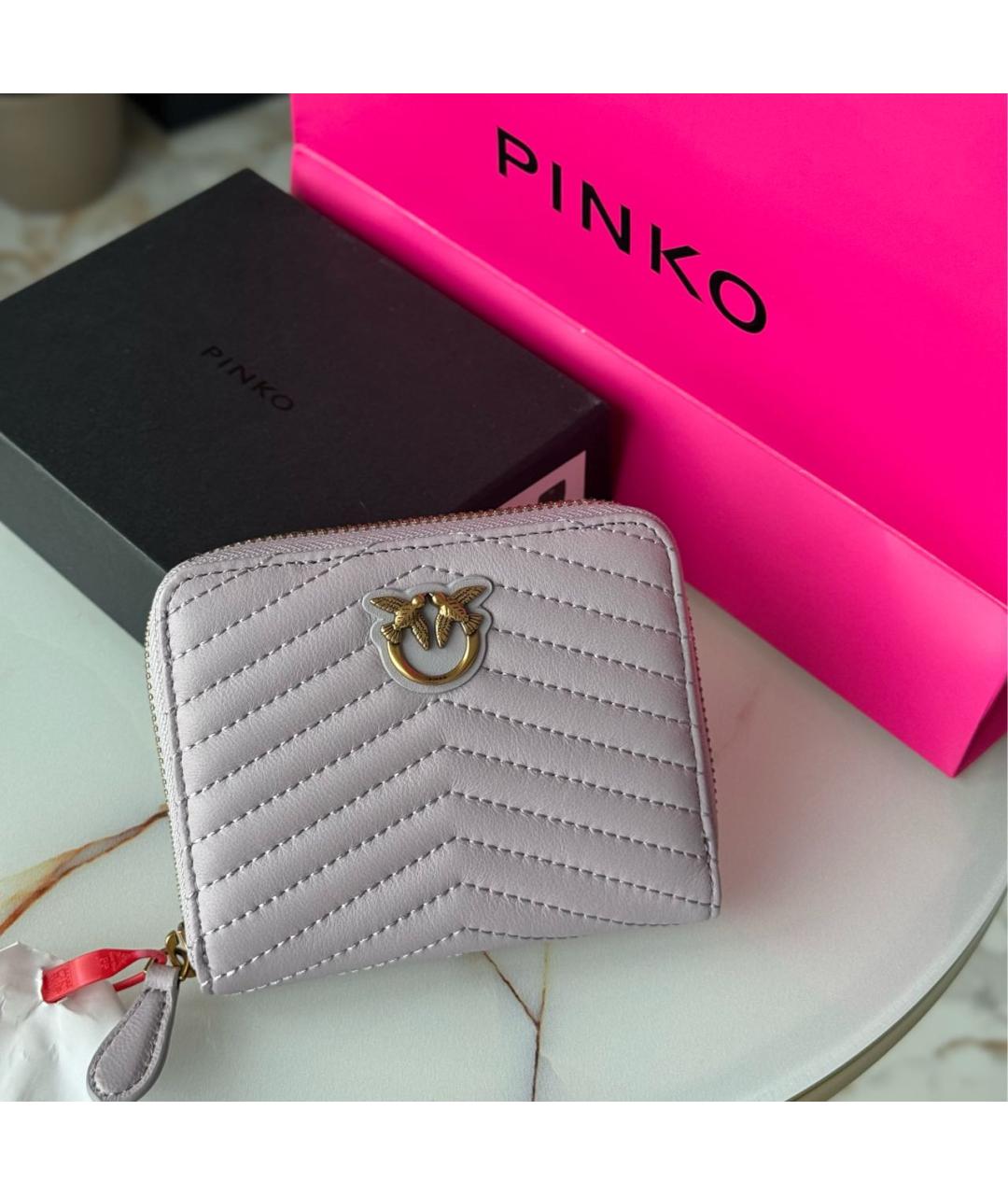 PINKO Фиолетовый кожаный кошелек, фото 7