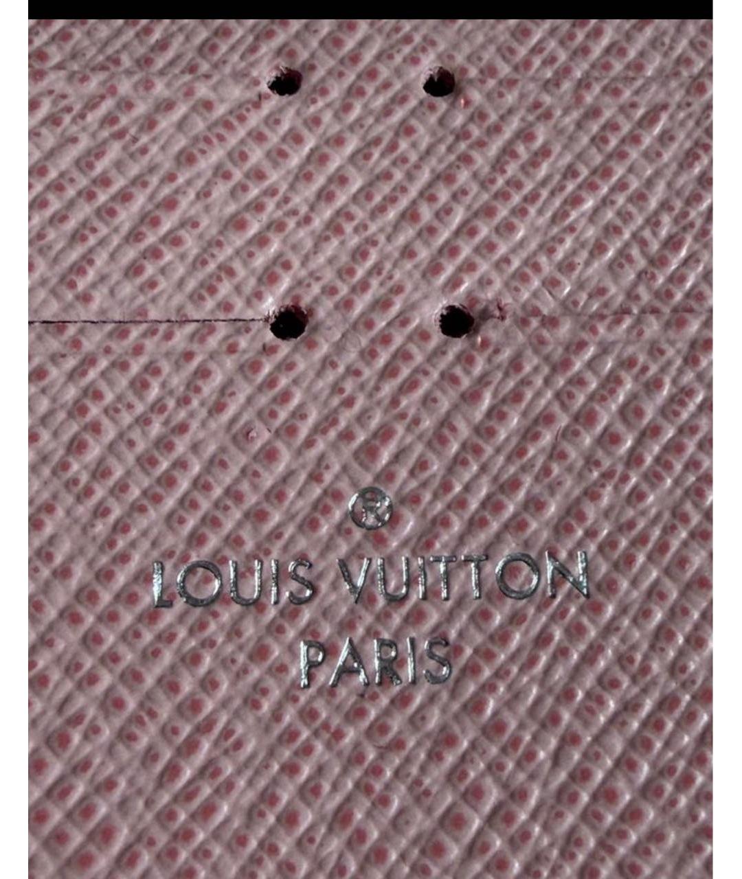 LOUIS VUITTON Розовый кожаный кардхолдер, фото 4